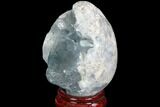 Crystal Filled Celestine (Celestite) Egg Geode - Madagascar #100044-3